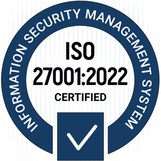 Mehr Sicherheit für Ihre Daten und Informationen Logo "ISO 27001:2022"